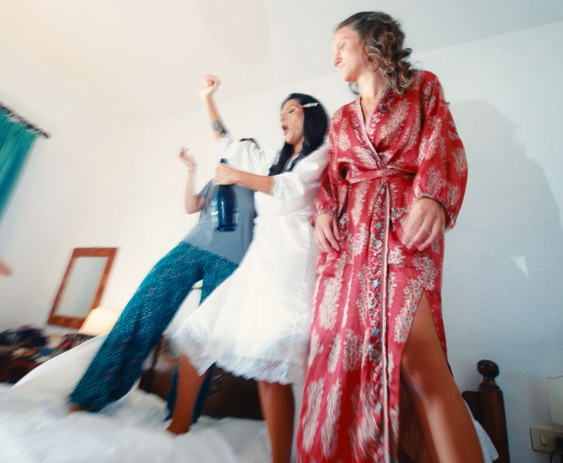 Getting ready with friends
