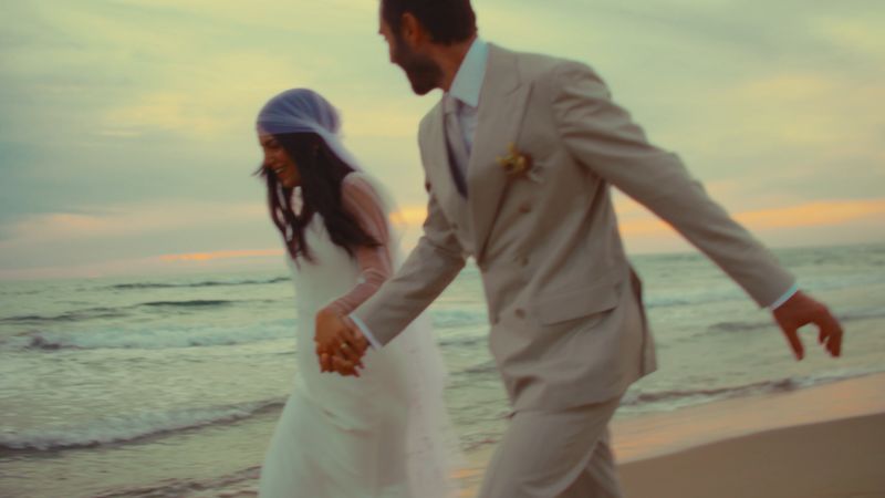 Running along the shore